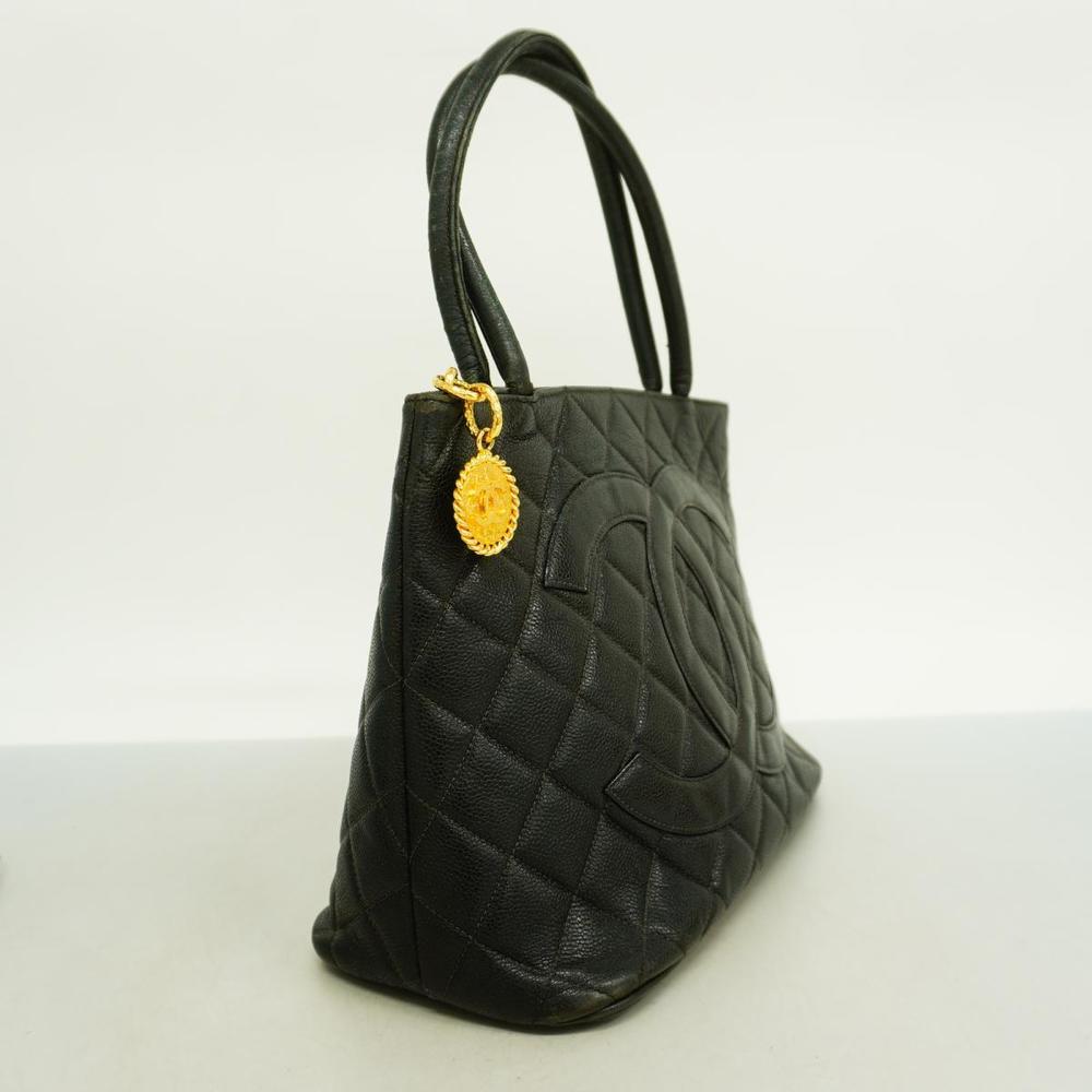 Chanel Caviar Bag Black Tote Skin